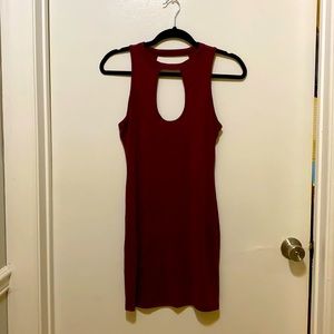 Small Charlotte Russe maroon form fitting dress